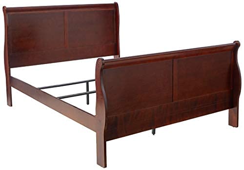 Cherry Wood Sleigh Bed California King L99406
