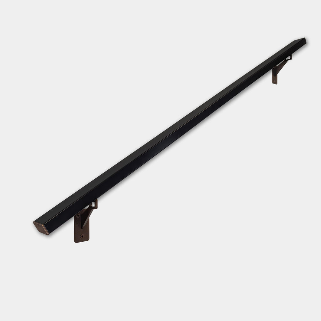 Aluminum Stair Handrail with Stainless Steel Brackets, 6 Feet Z954845
