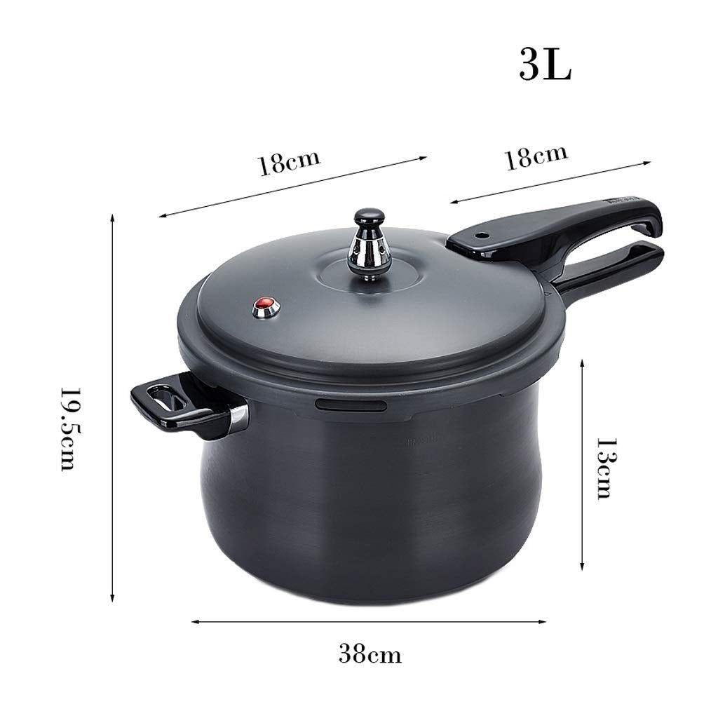 Stainless Steel Dishwasher Safe Cadmium Free Pressure Cooker Black 3L D759