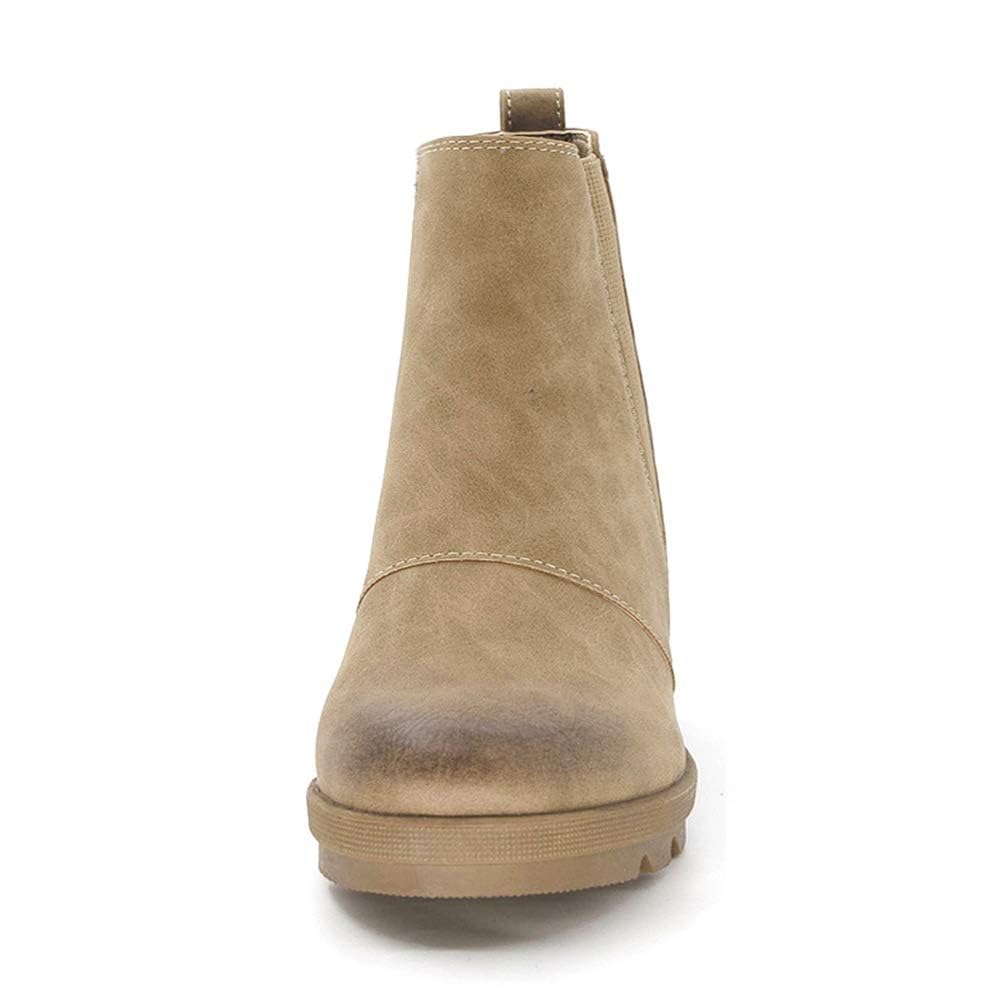 Women's Hidden Heel Chelsea Ankle Wedge Boots A617