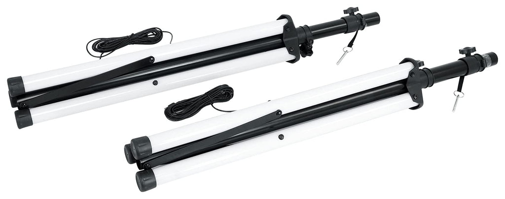 12-Inch Powered PA Speakers 2-Pack with LED Stands Y1105