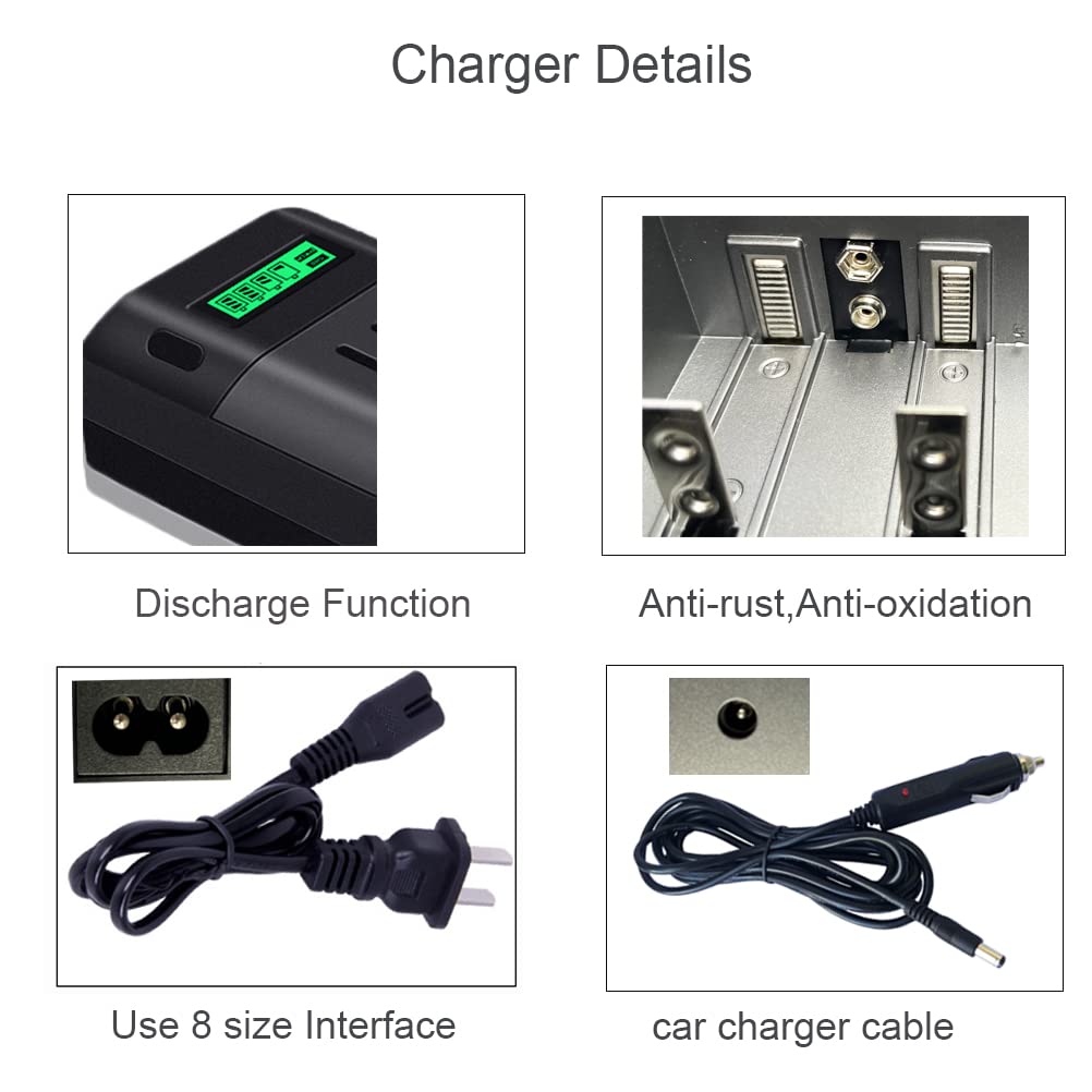 Rechargeable D Batteries with Charger C913