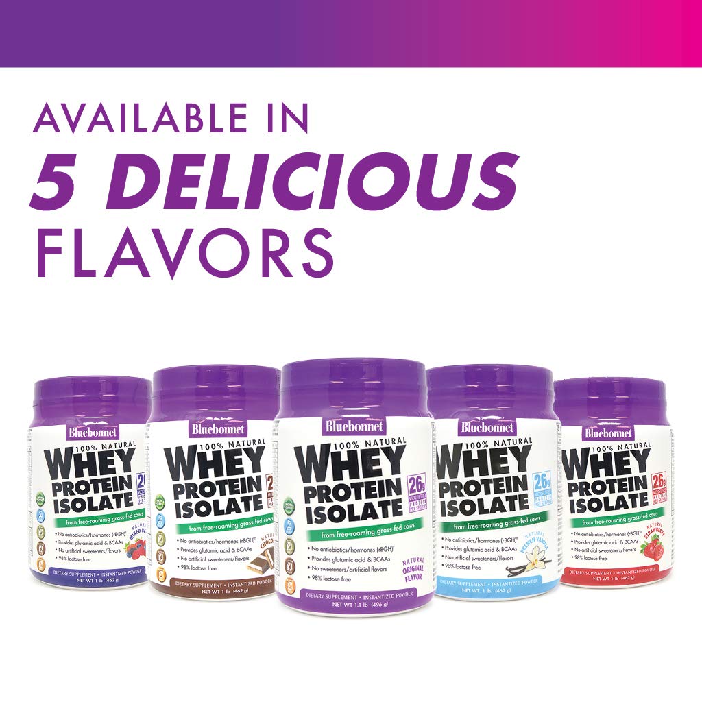 Whey Protein Isolate Powder, 26g Protein, No Sugar Added, Chocolate Flavor, 1 Lb N7645