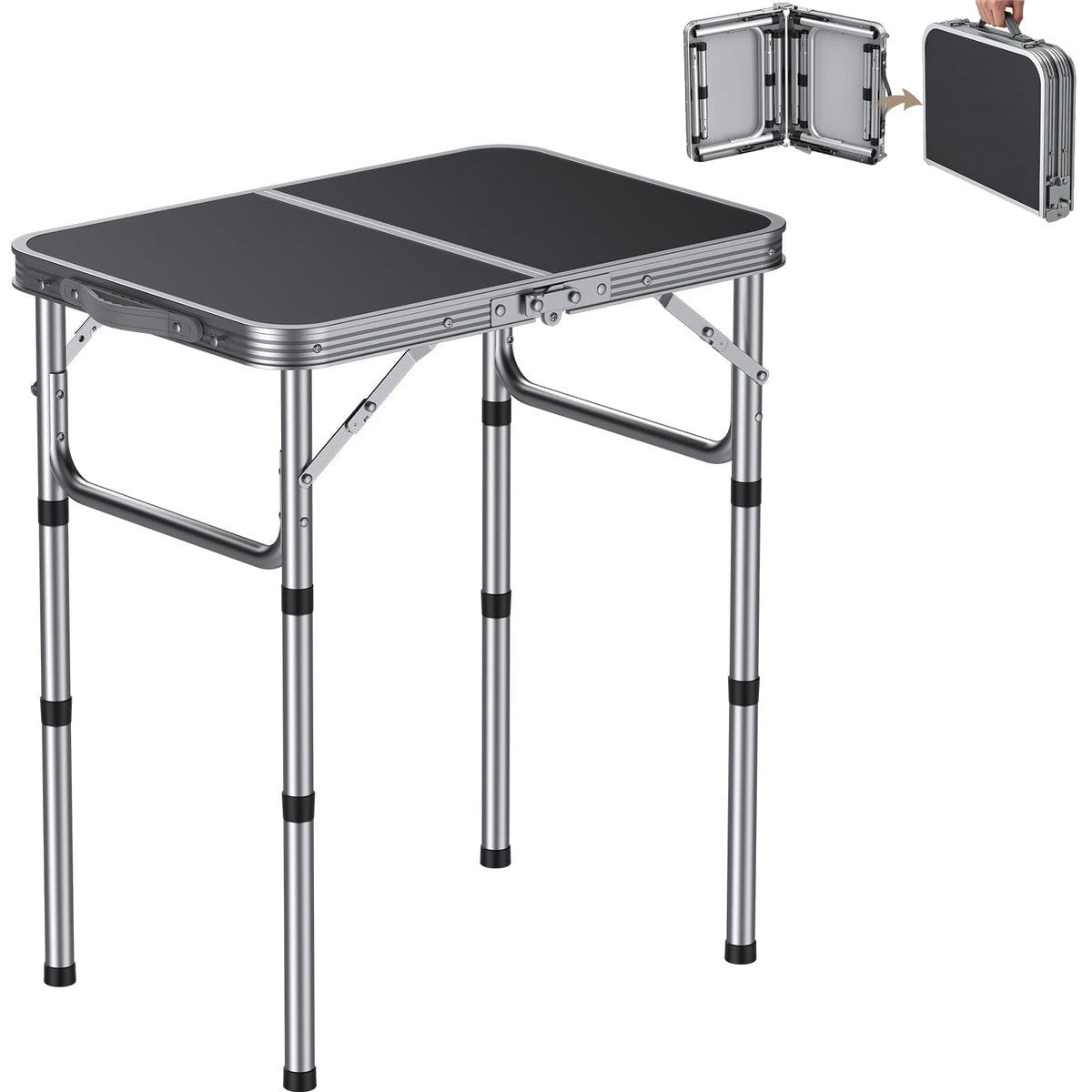 Portable Folding Table 3 Heights Adjustable 23'' L x 16'' W P35815