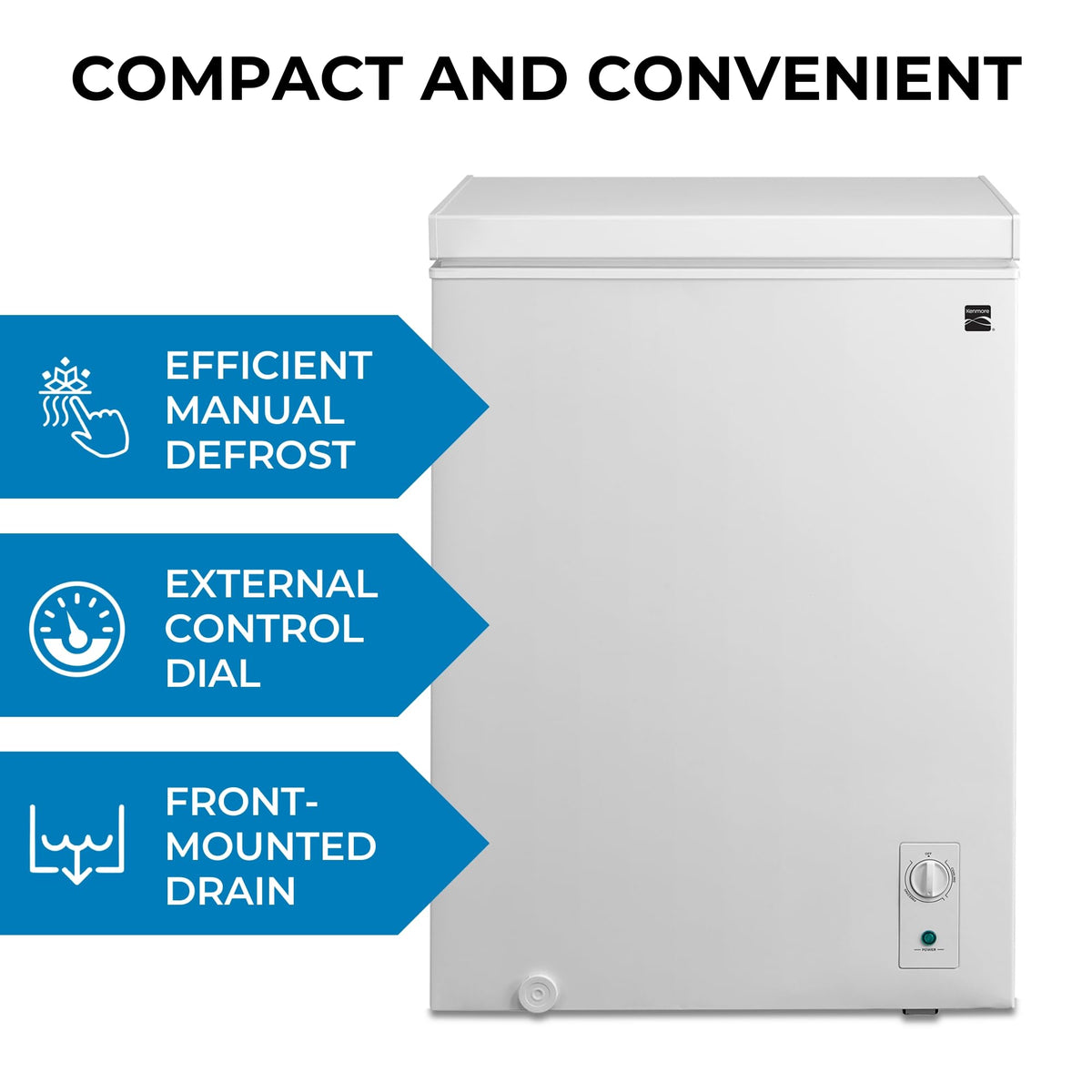 5.0 Cubic Feet White Chest Freezer F637