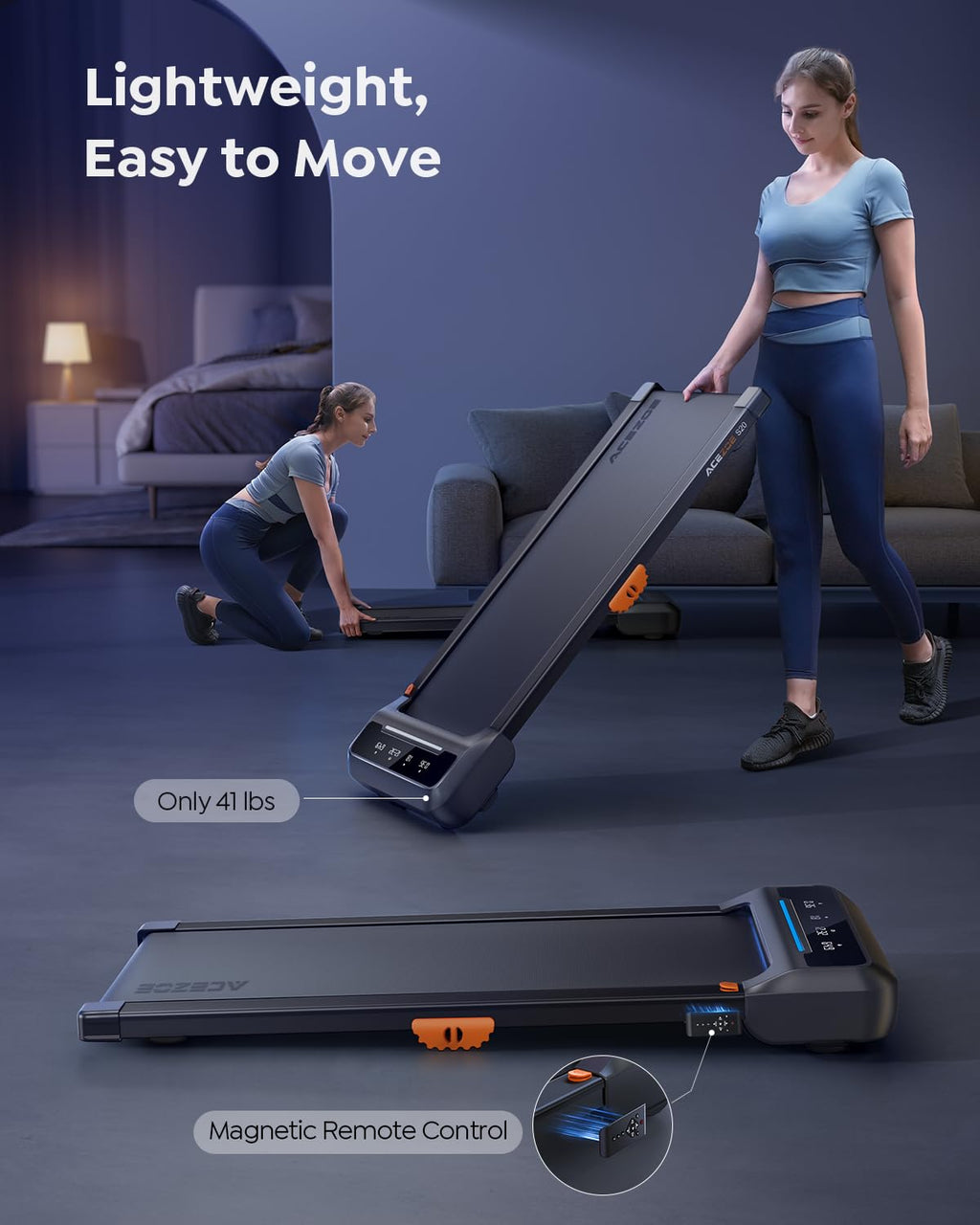 Walking Pad Treadmill with 10% Incline E72408