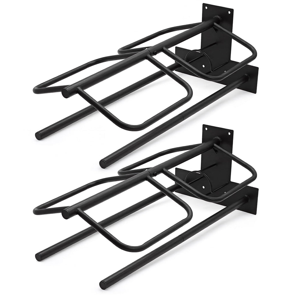 Wall Mounted Saddle Rack Set of 2, 120-lb Capacity Heavy Duty Iron Saddle Stand O677