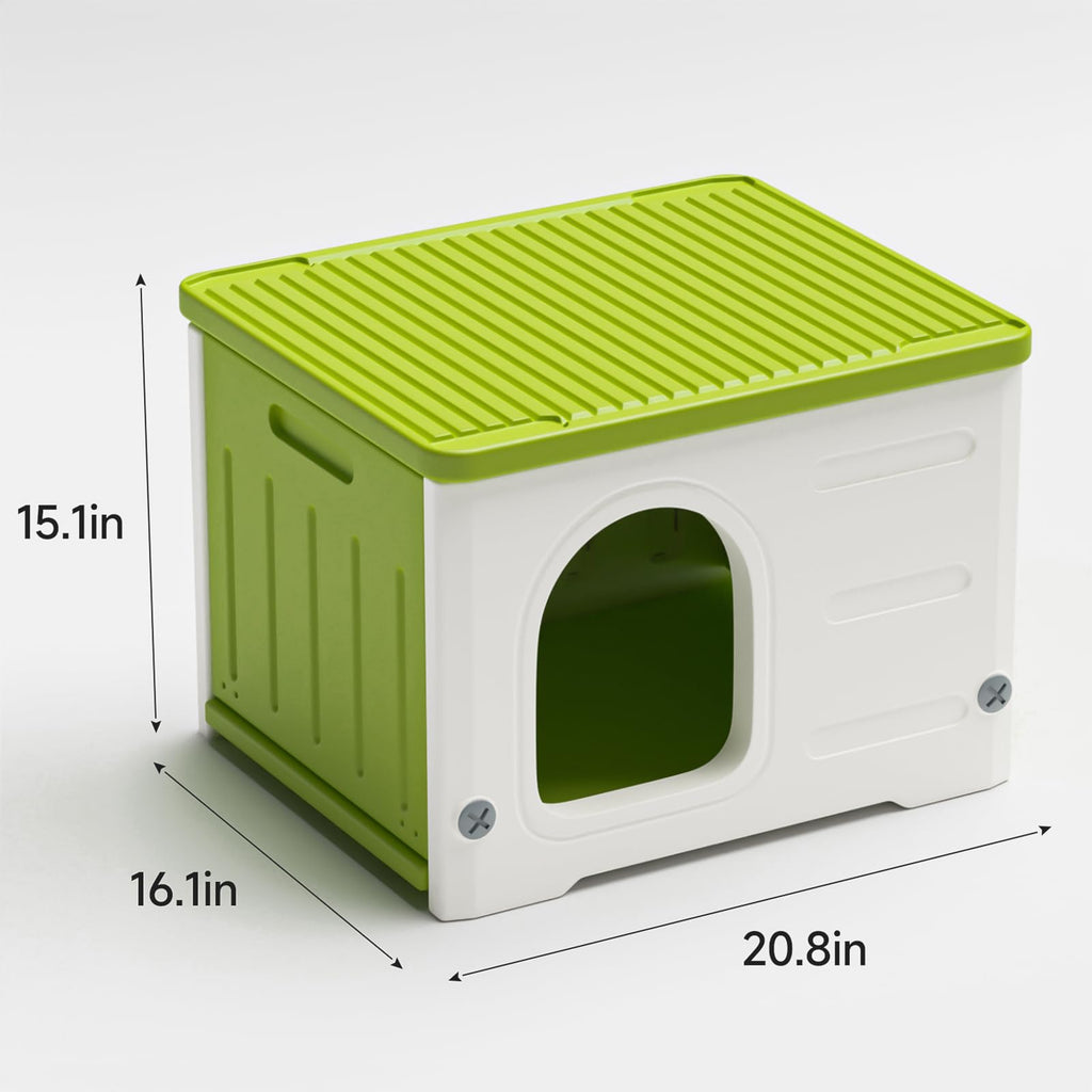 Plastic Stackable Weatherproof Elevated Cat House S6435