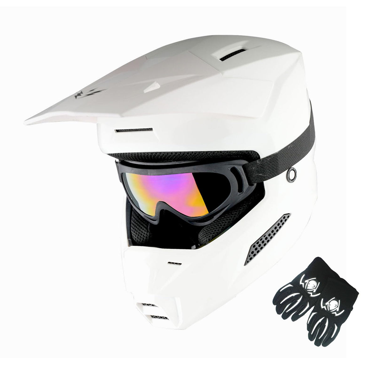 Youth Motocross Helmet with Goggles and Gloves N555165