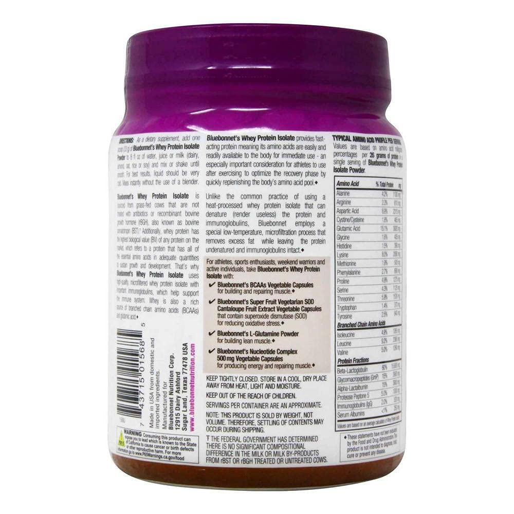 Whey Protein Isolate Powder, 26g Protein, No Sugar Added, Chocolate Flavor, 1 Lb N7645