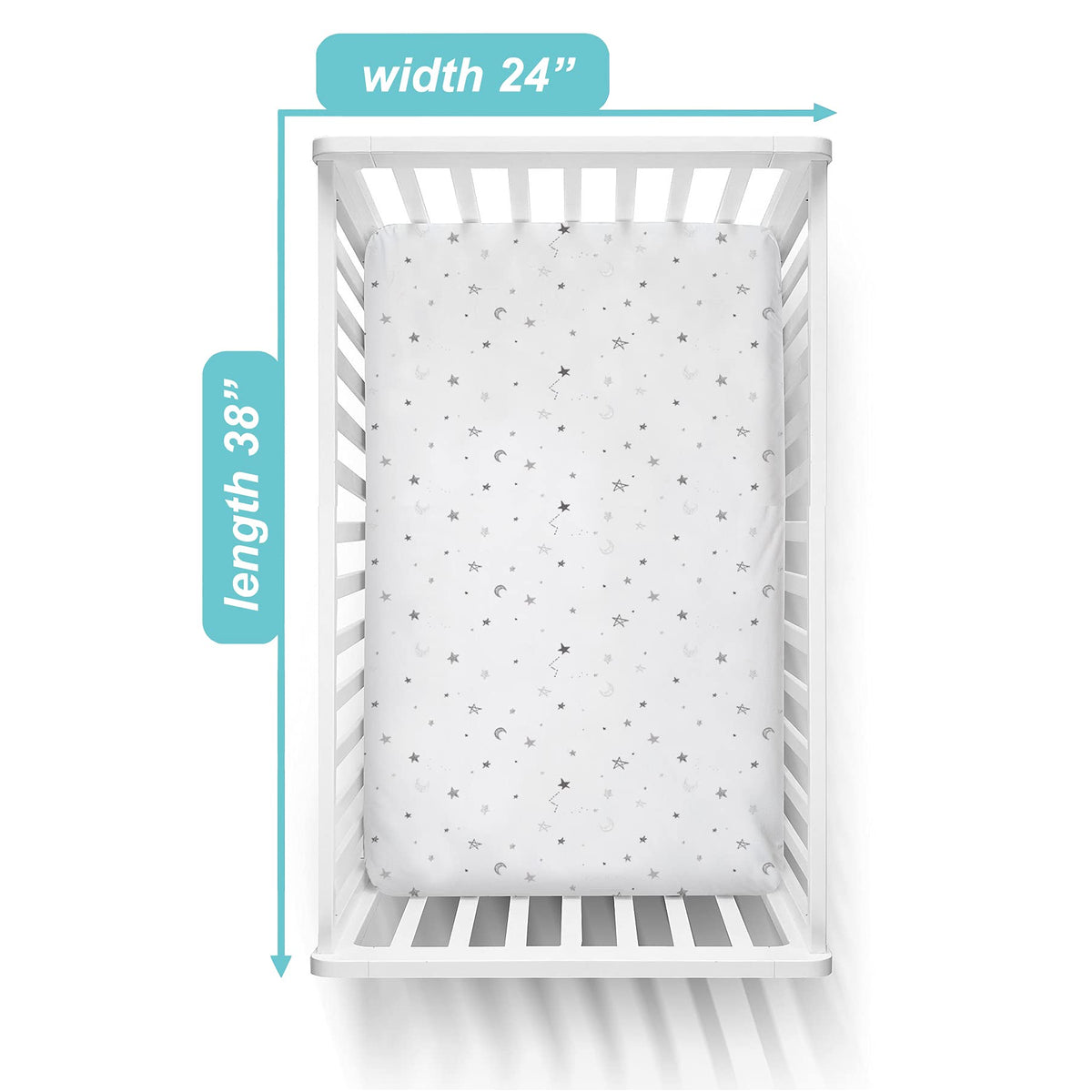 Mini Crib Mattress and 3 Pack Fitted Mini Crib Sheet Set M16255