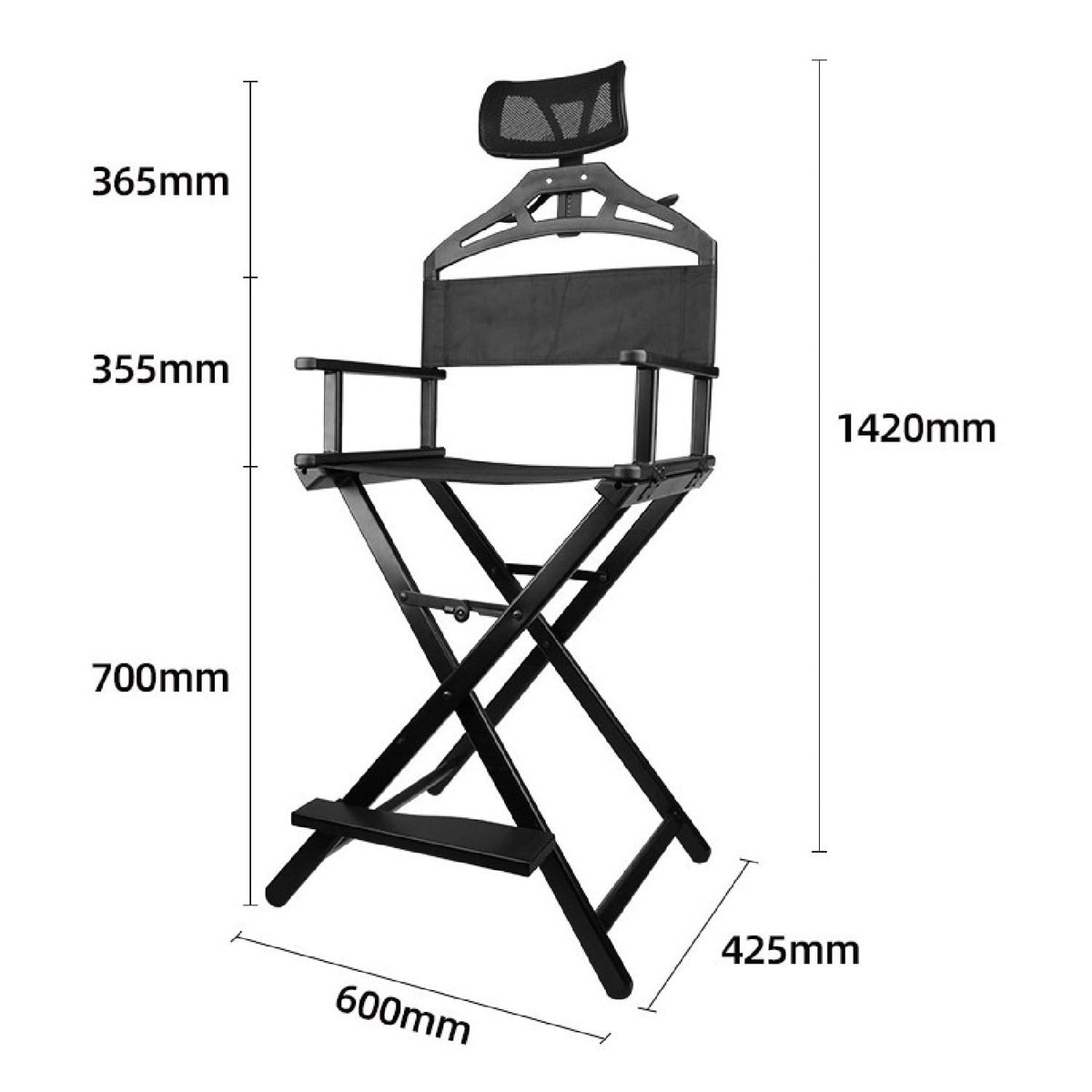 Foldable Makeup Artist Chair 300lbs Gold M682629