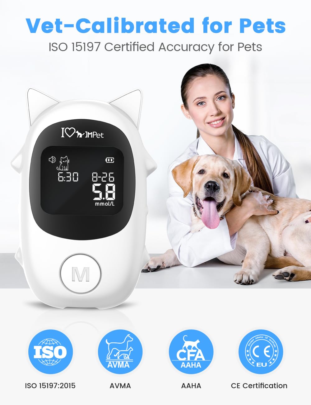 Glucose Monitoring Kit for Dogs & Cats with 100 Strips Z9701