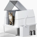 XL Stainless Steel Litter Box with Lid E364