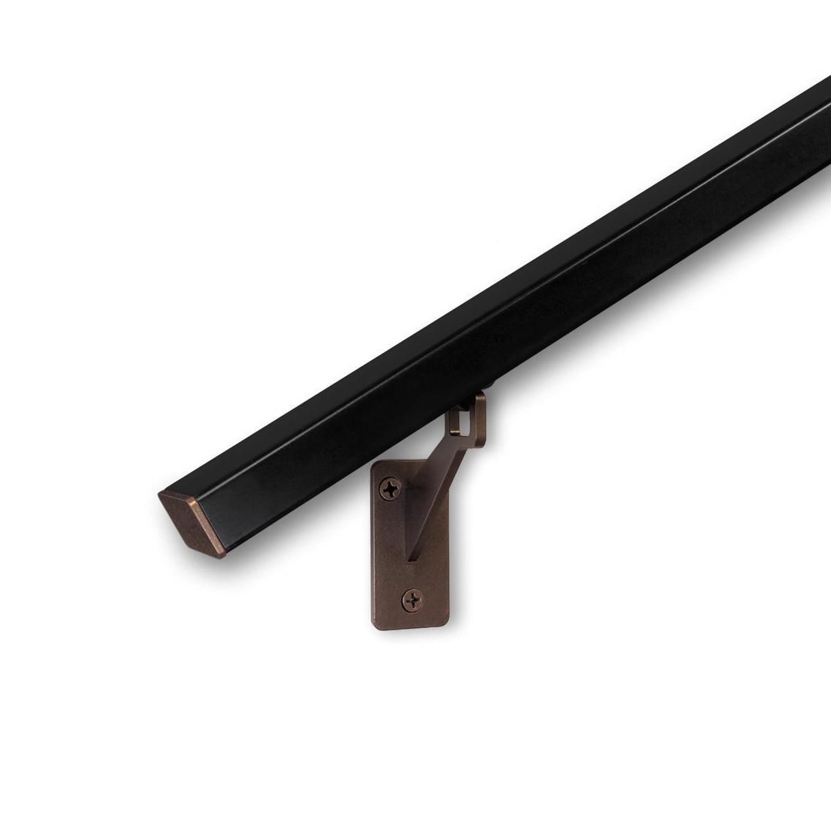Aluminum Stair Handrail with Stainless Steel Brackets, 6 Feet Z954845