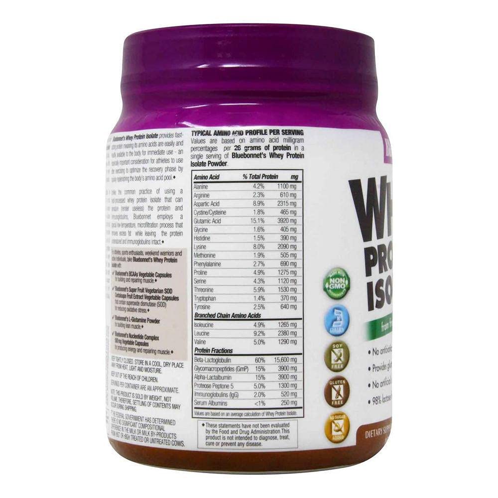 Whey Protein Isolate Powder, 26g Protein, No Sugar Added, Chocolate Flavor, 1 Lb N7645