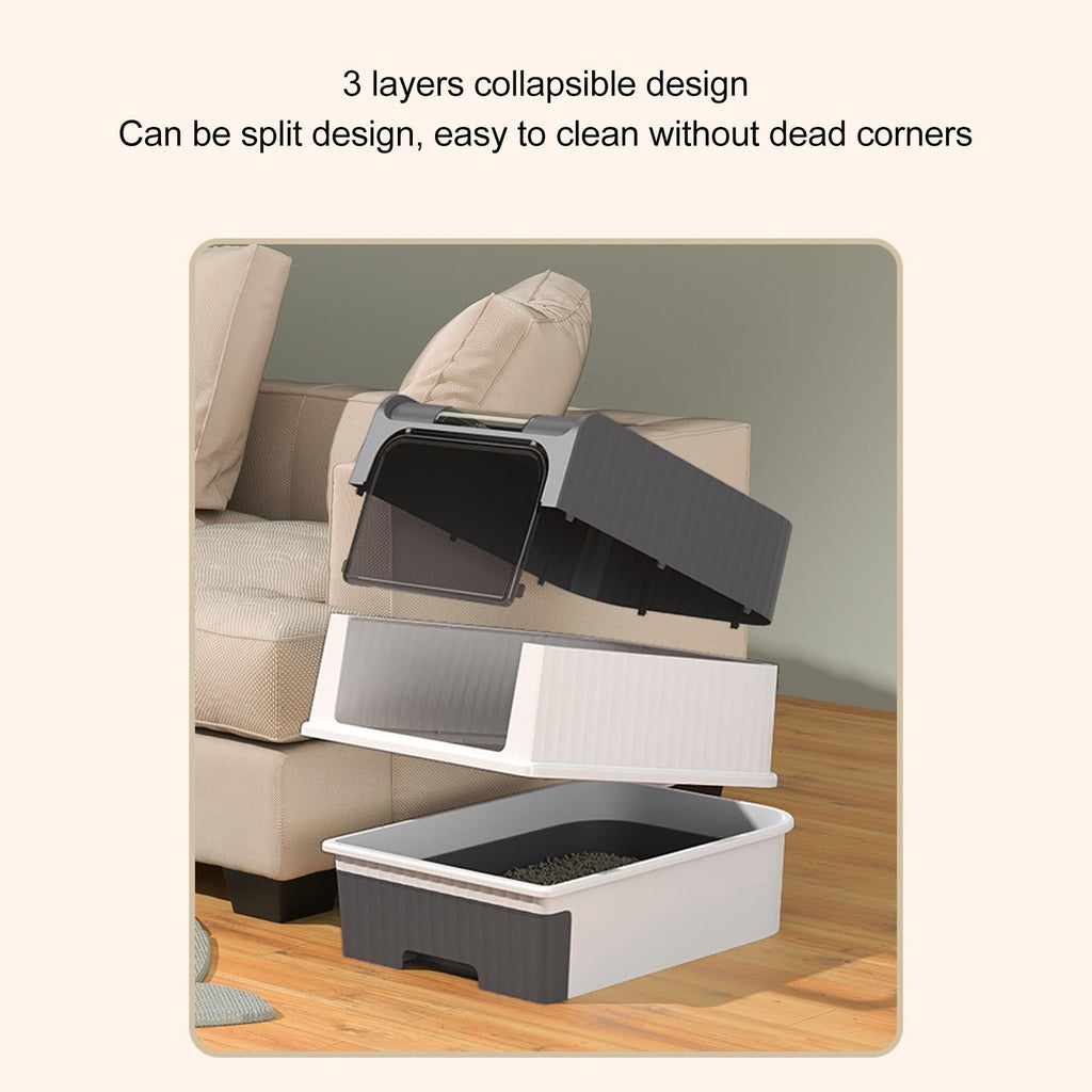 Enclosed Cat Litter Box with Lid and Scoop S21338
