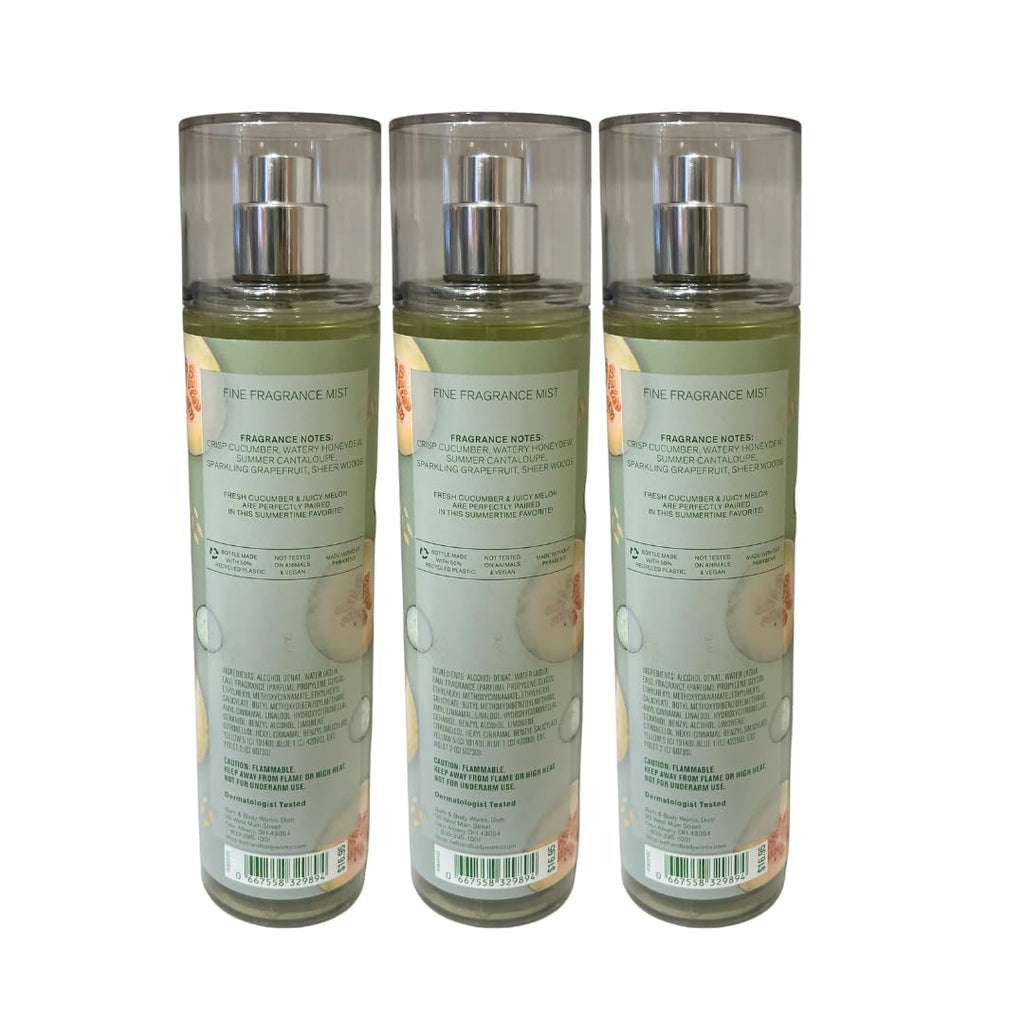 Cucumber Melon Fine Fragrance Mist 8oz Pack of 3 U2261