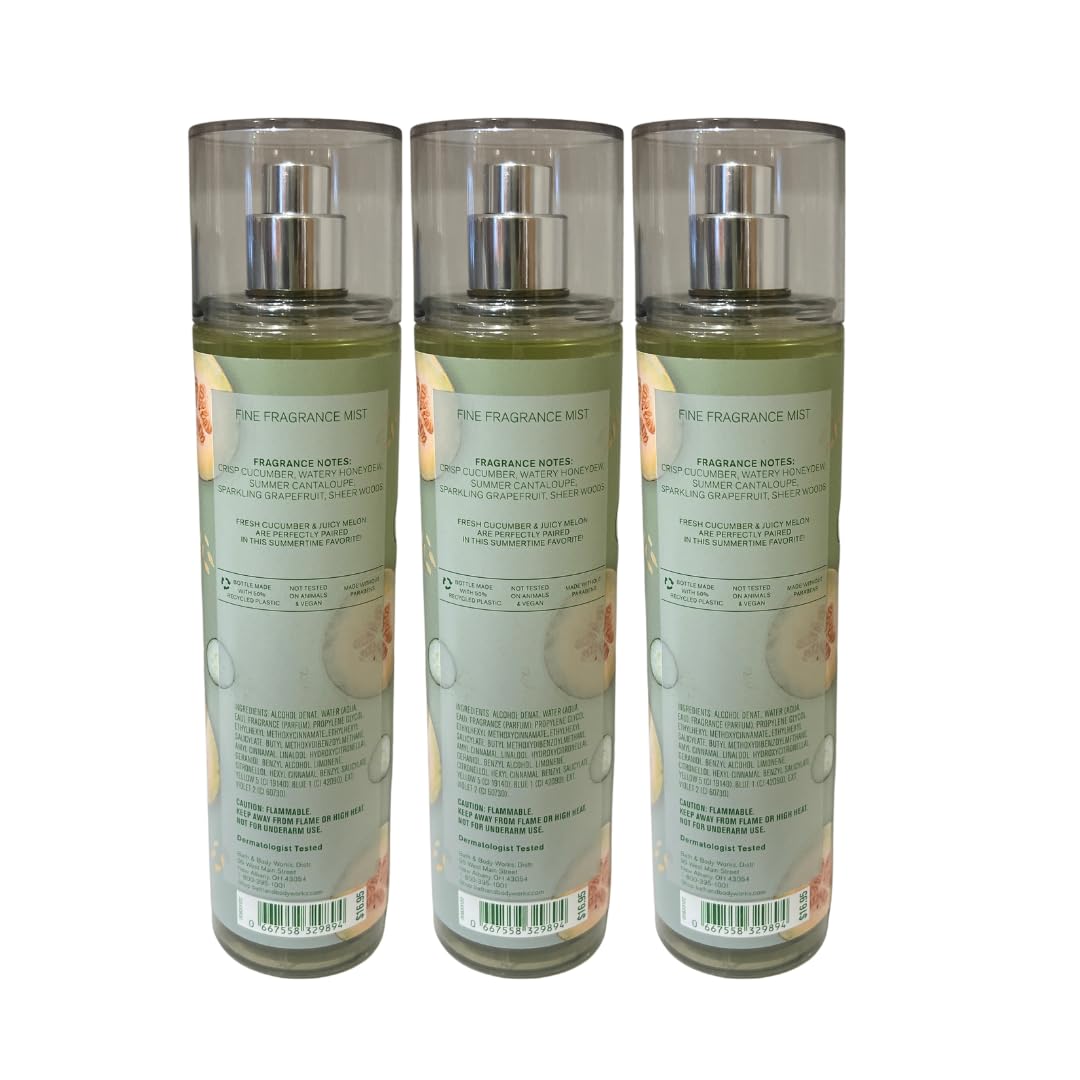 Cucumber Melon Fine Fragrance Mist 8oz Pack of 3 U2261