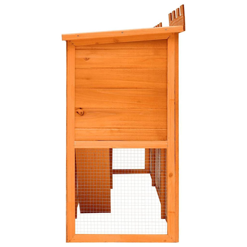 Large 2-Tier Wooden Rabbit Hutch with Weatherproof Roof N830578