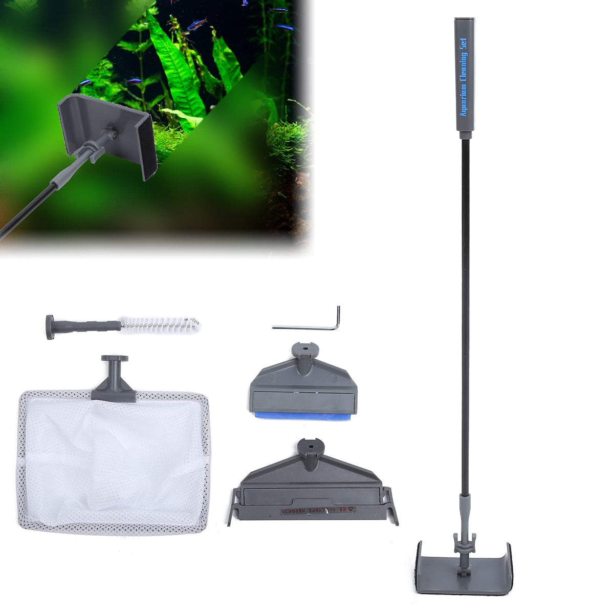 5 in 1 Aquarium Cleaning Tool Kit with Telescopic Handle L784541