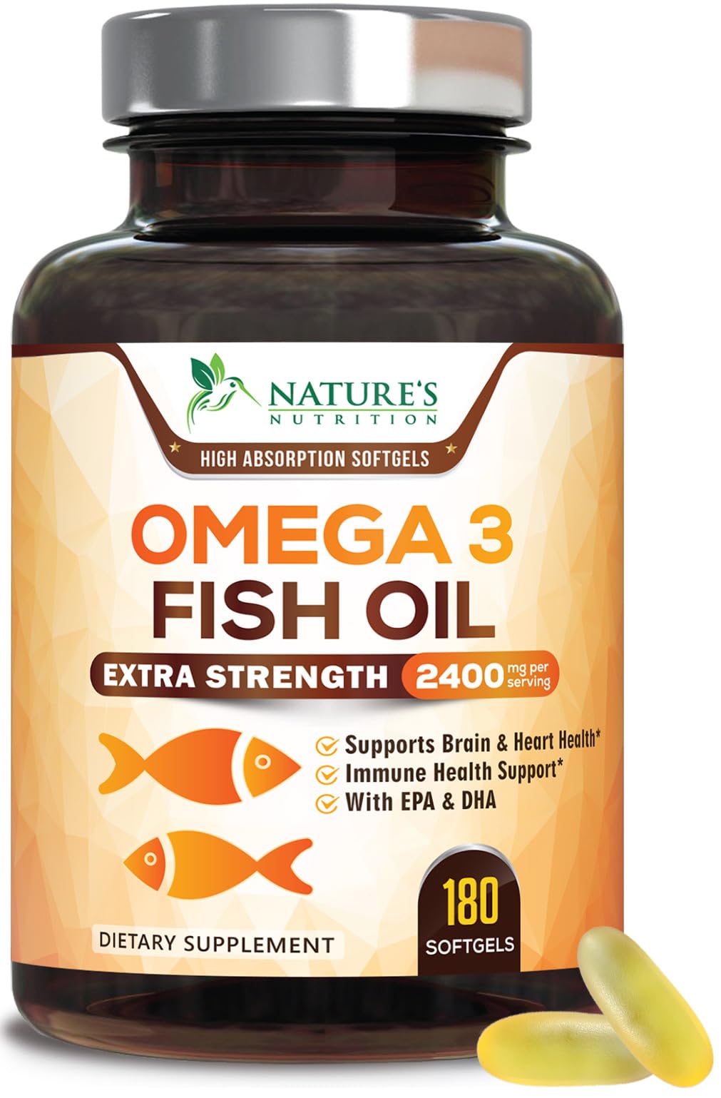 Omega 3 Fish Oil 2400mg Softgels B873749