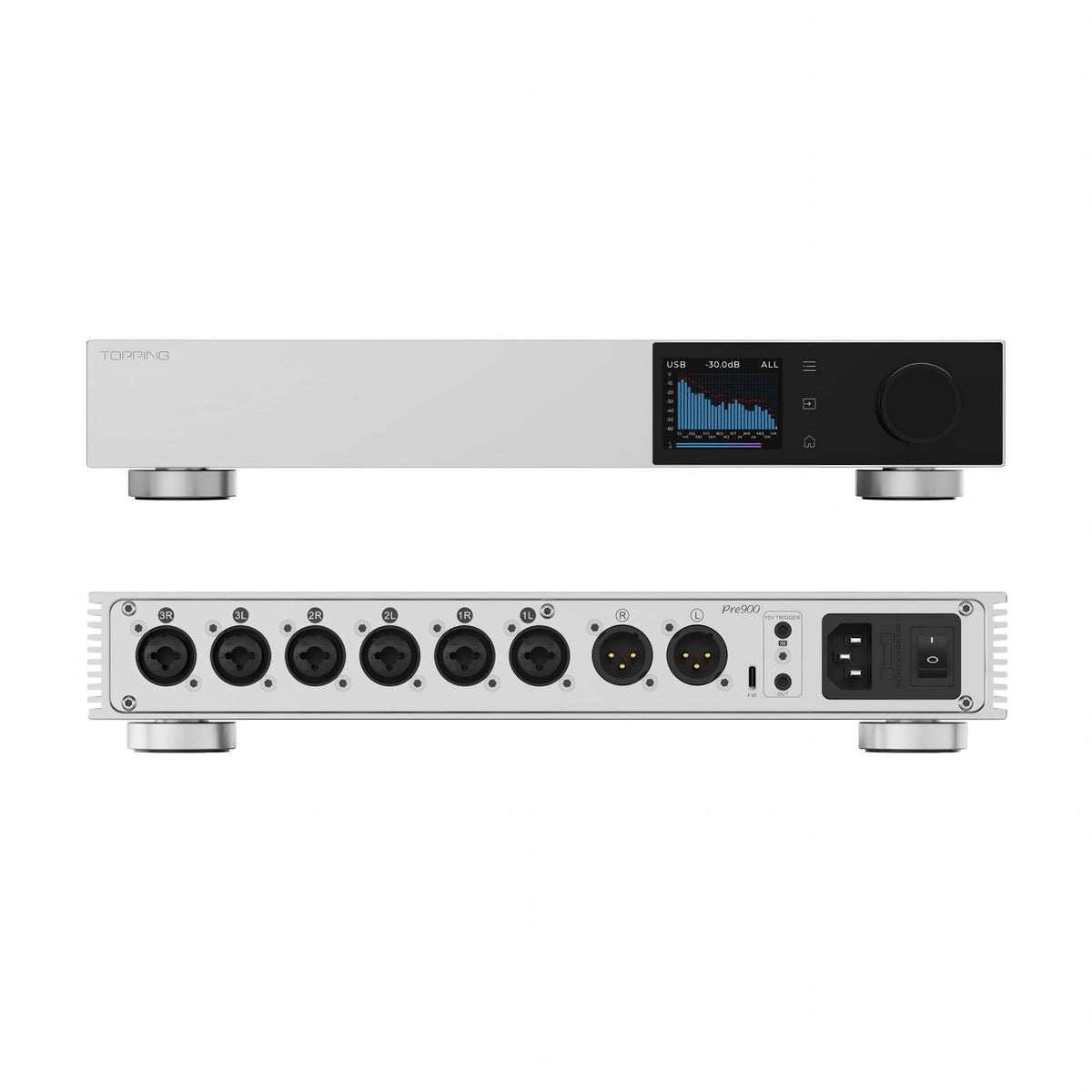Fully Balanced Preamplifier with 3 XLR/TRS Inputs T282