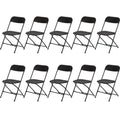 10 Pack Black Plastic Folding Chair Z292119