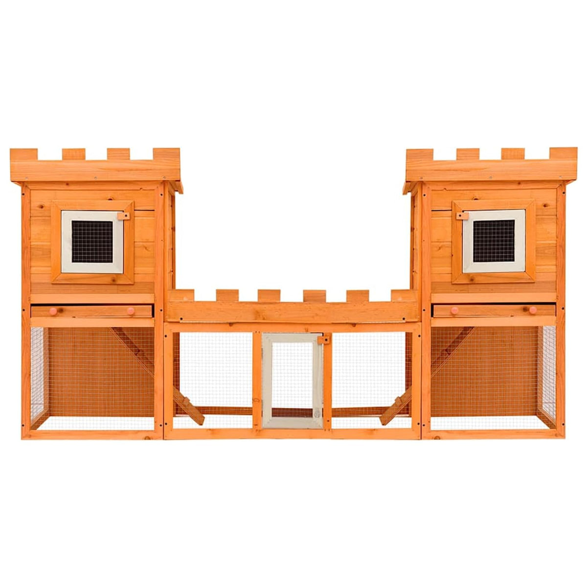Large 2-Tier Wooden Rabbit Hutch with Weatherproof Roof N830578