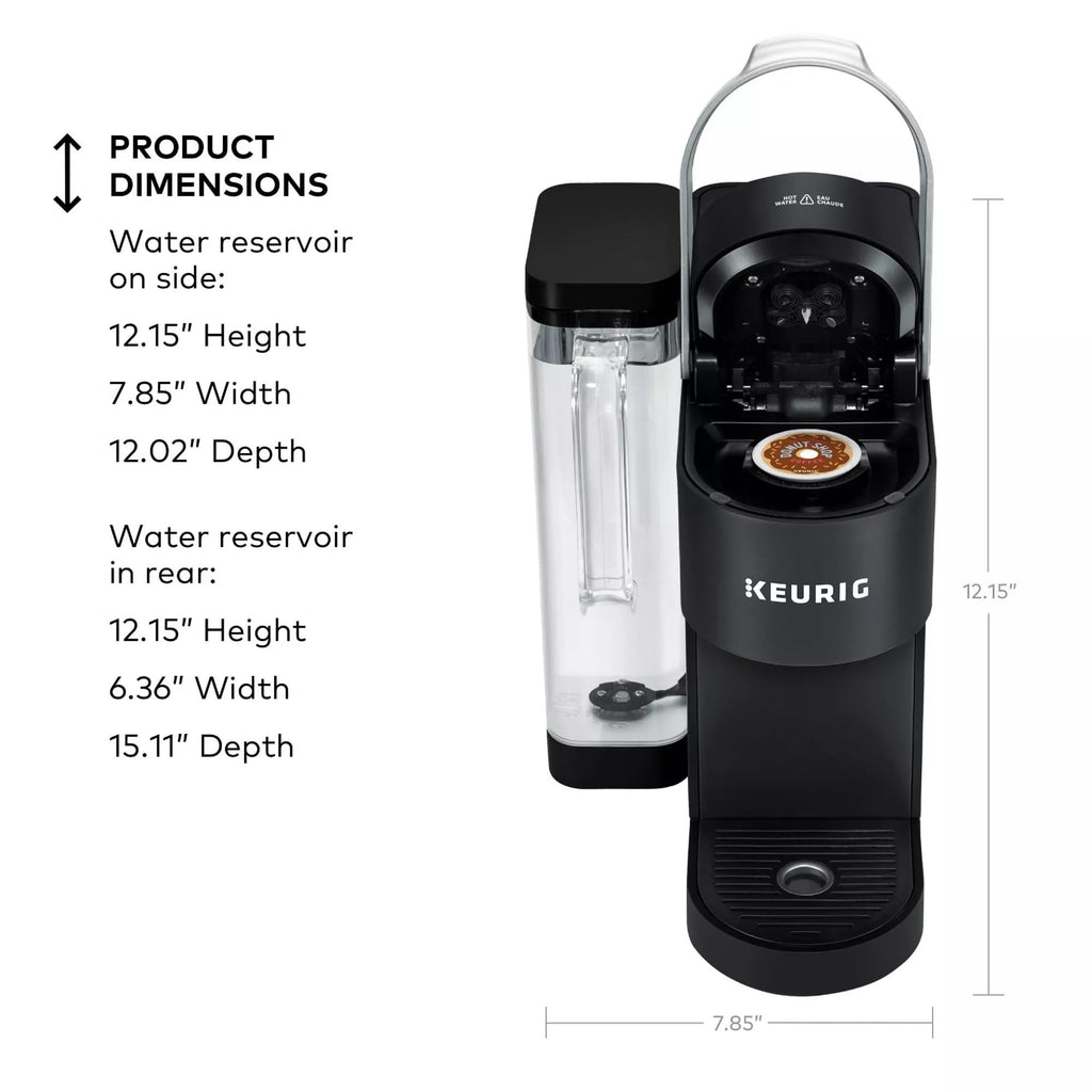Single Serve K-Cup Pod Coffee Maker, 4 Brew Sizes, 66oz Removable Reservoir, Black Q901938