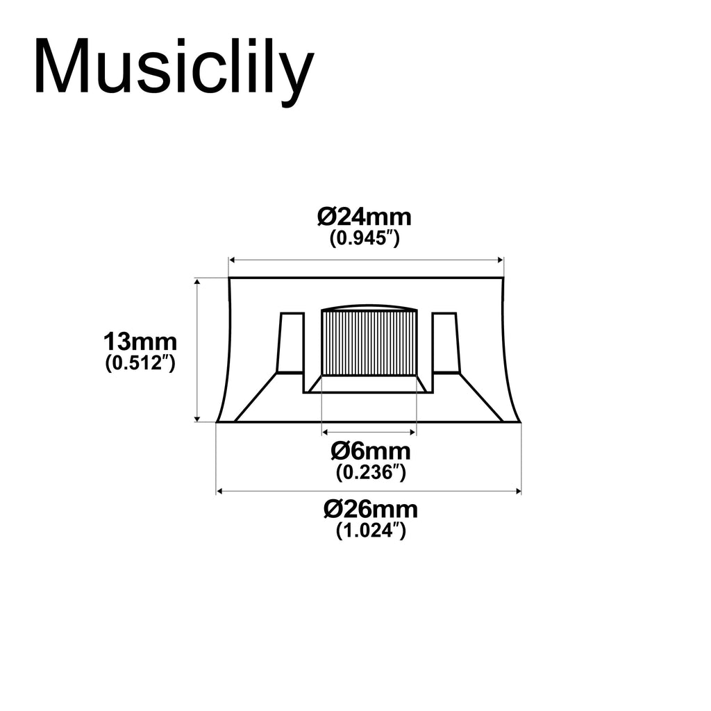 Black 4Pcs Guitar Knobs K647887