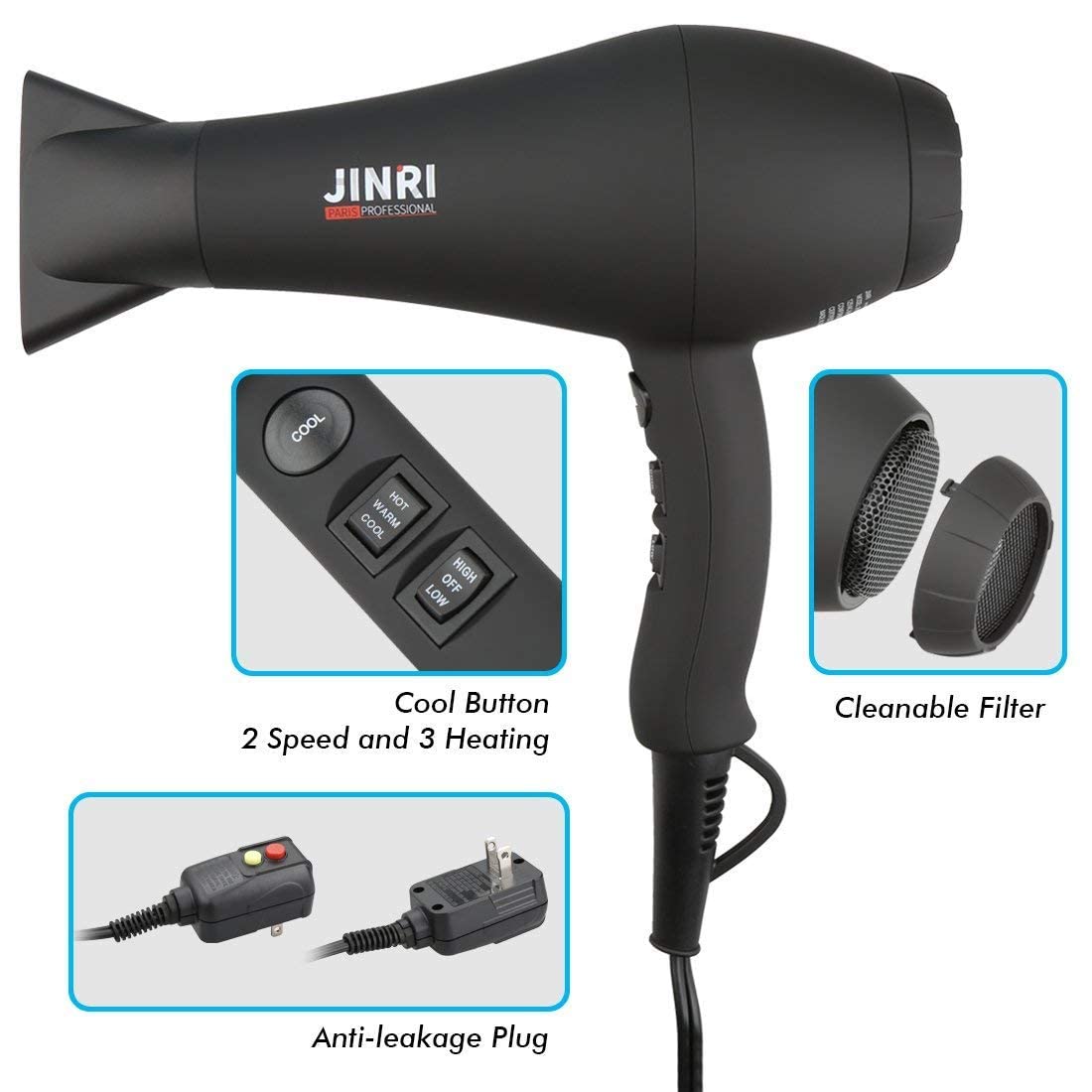 1875W Low Noise Ionic Hair Dryer W29550