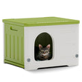 Plastic Stackable Weatherproof Elevated Cat House S6435