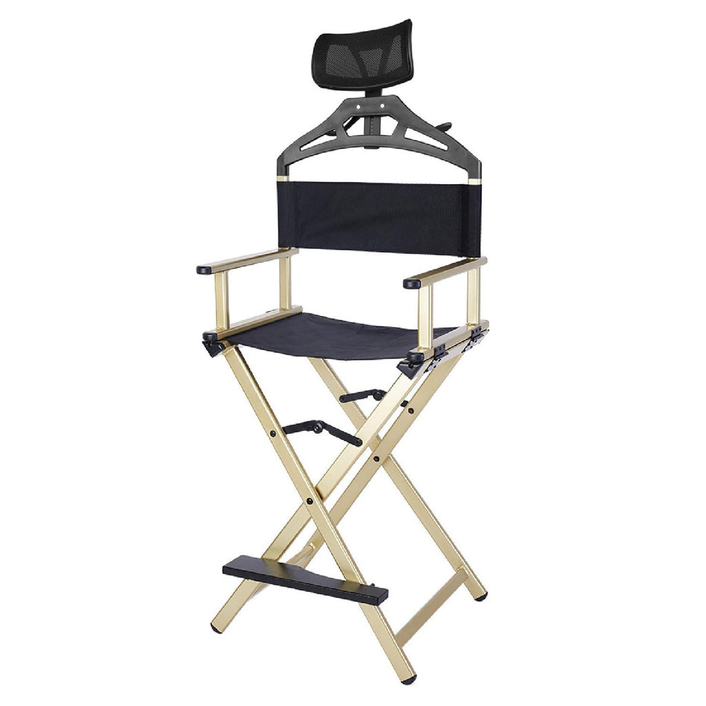 Foldable Makeup Artist Chair 300lbs Gold M682629