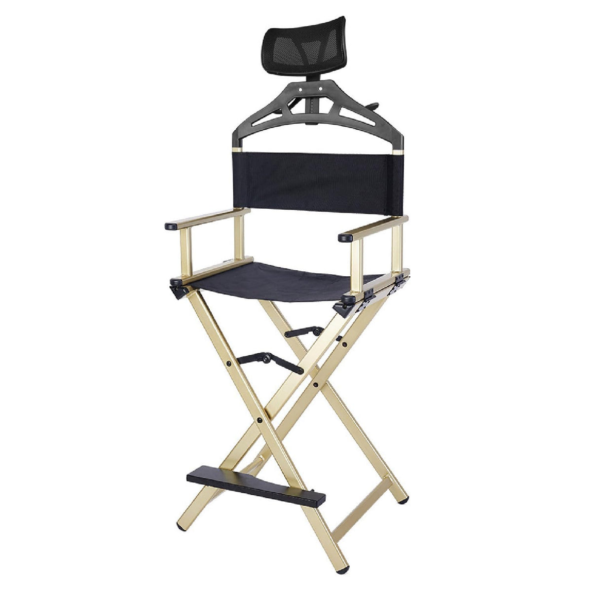 Foldable Makeup Artist Chair 300lbs Gold M682629