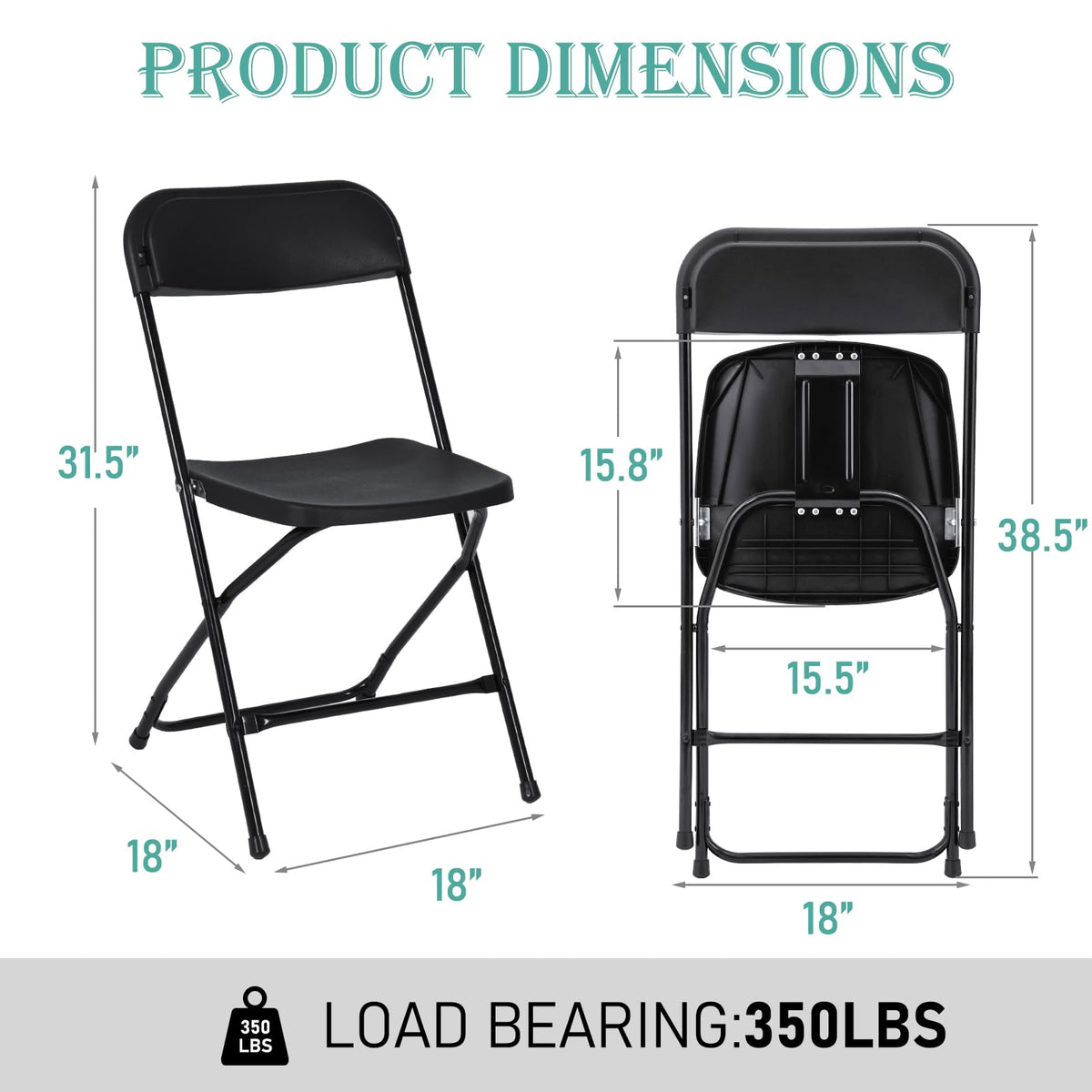 10 Pack Black Plastic Folding Chair Z292119