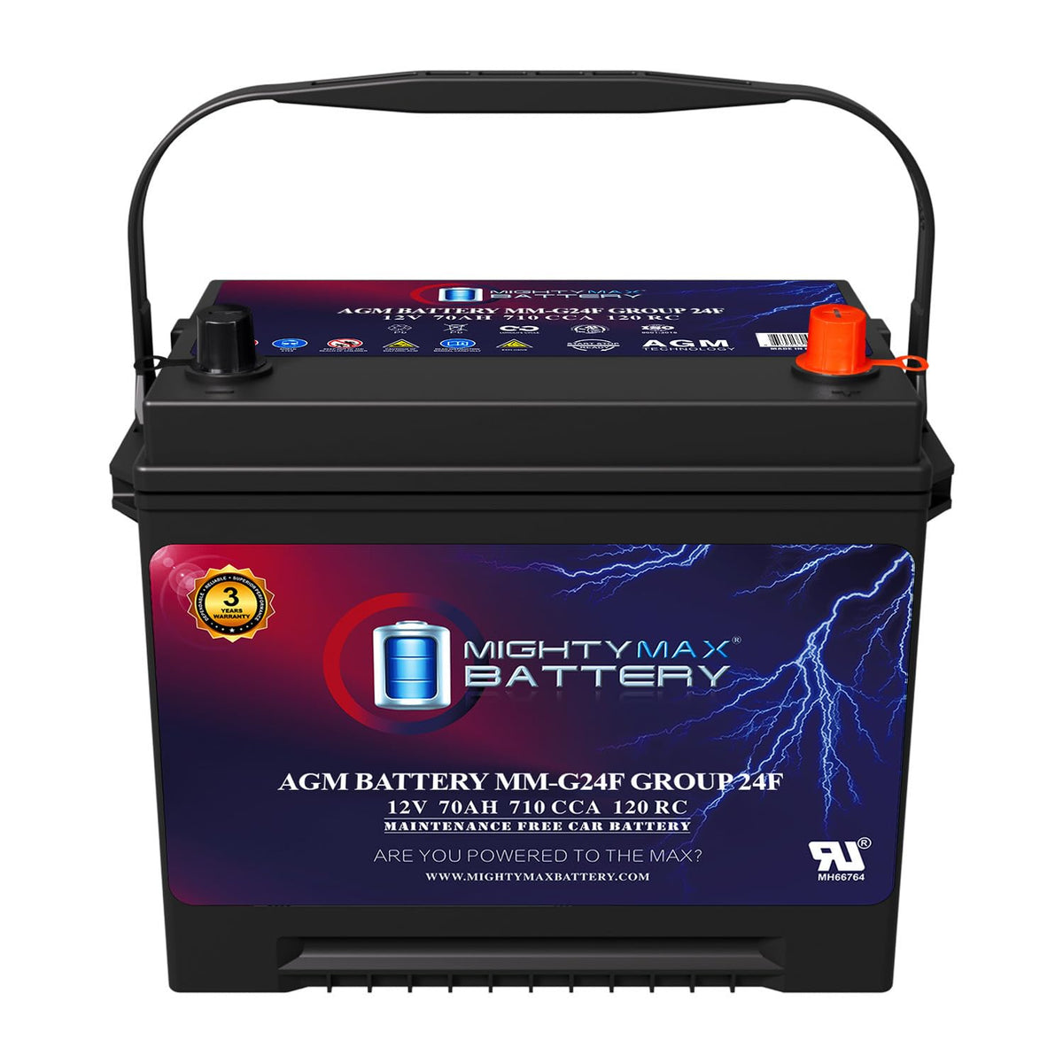 12V 70Ah AGM Replacement Battery J345