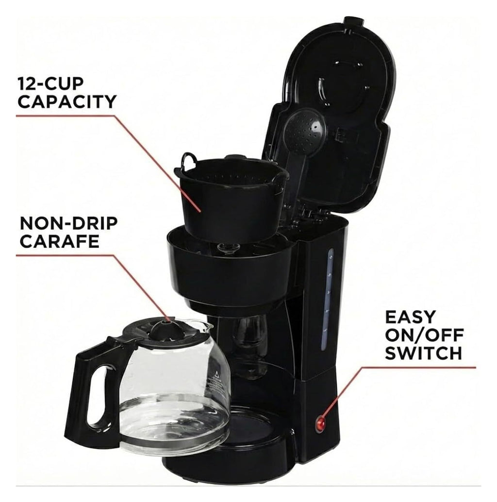 12-Cup Coffee Maker with Reusable Filter O5778