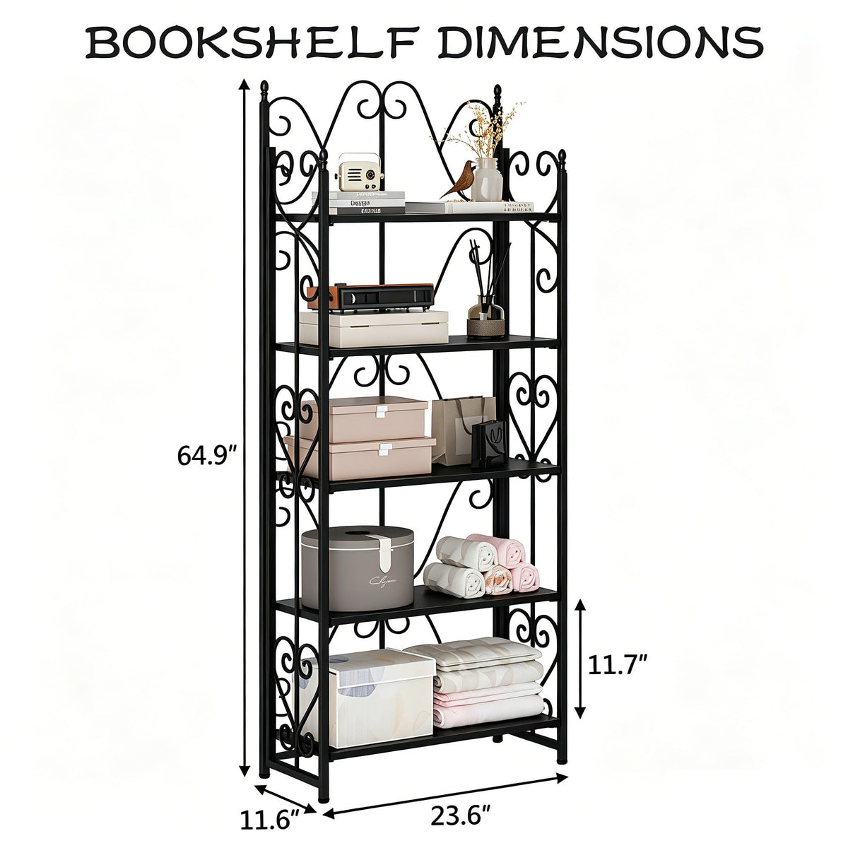 5 Tier Folding Bookshelf N933273