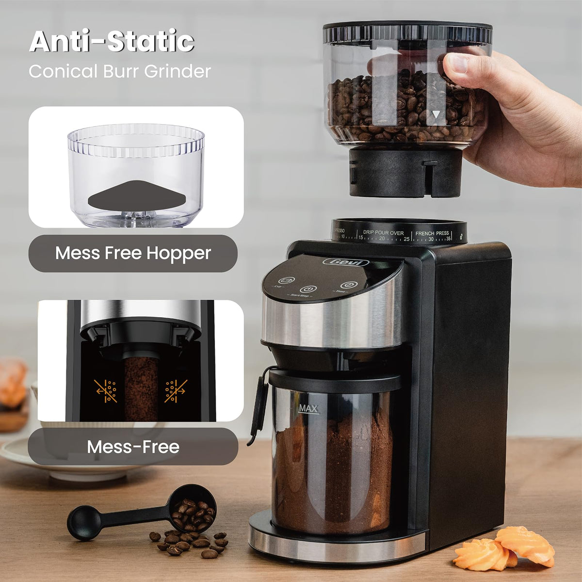 Black Burr Grinder 35 Settings Z42779