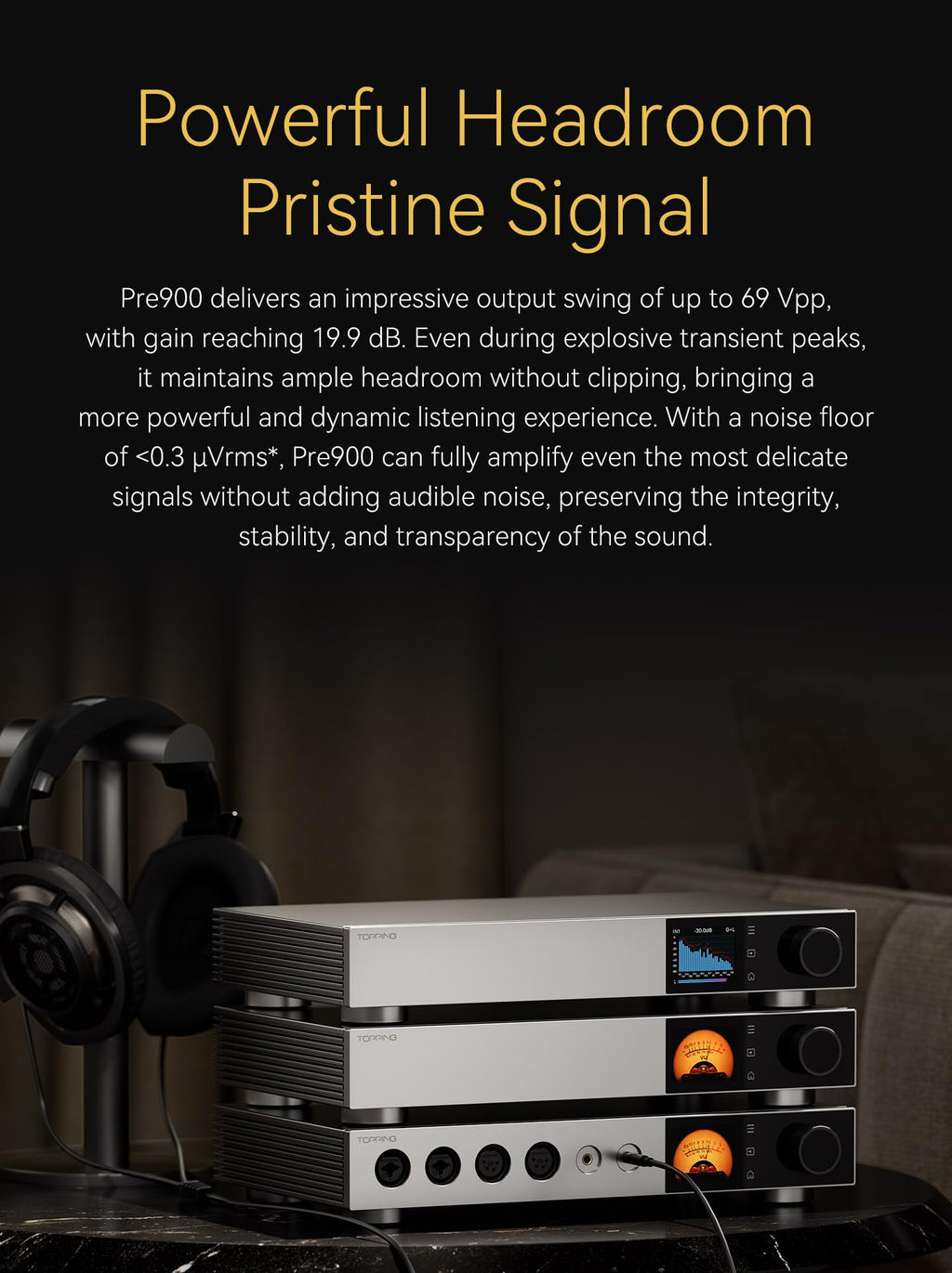Fully Balanced Preamplifier with 3 XLR/TRS Inputs T282