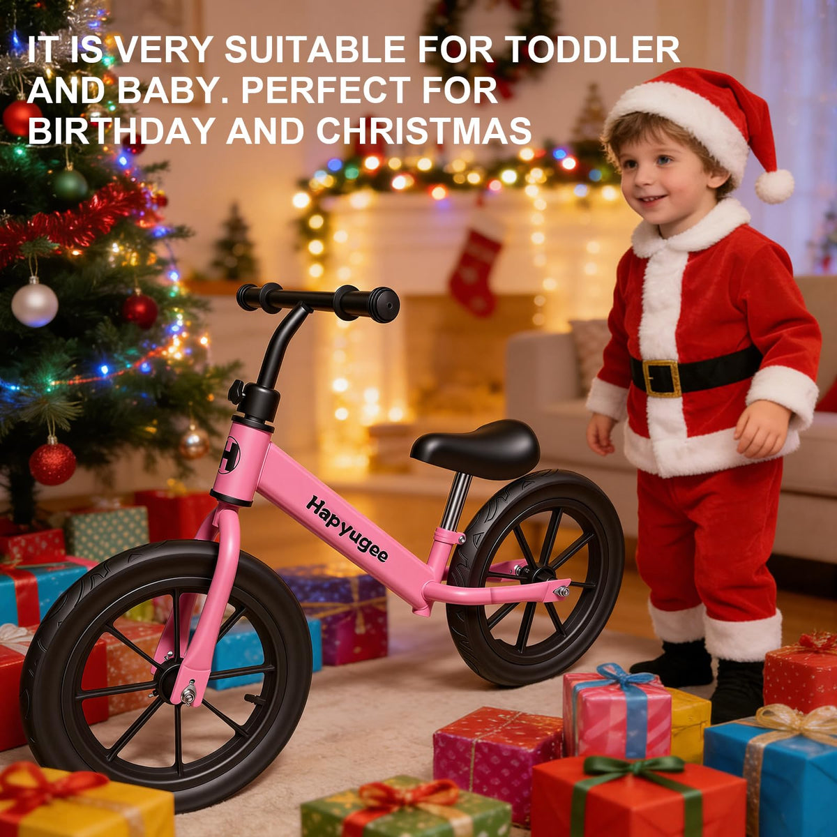 14" Air Tires Adjustable Seat No Pedal Toddler Balance Bike B523236