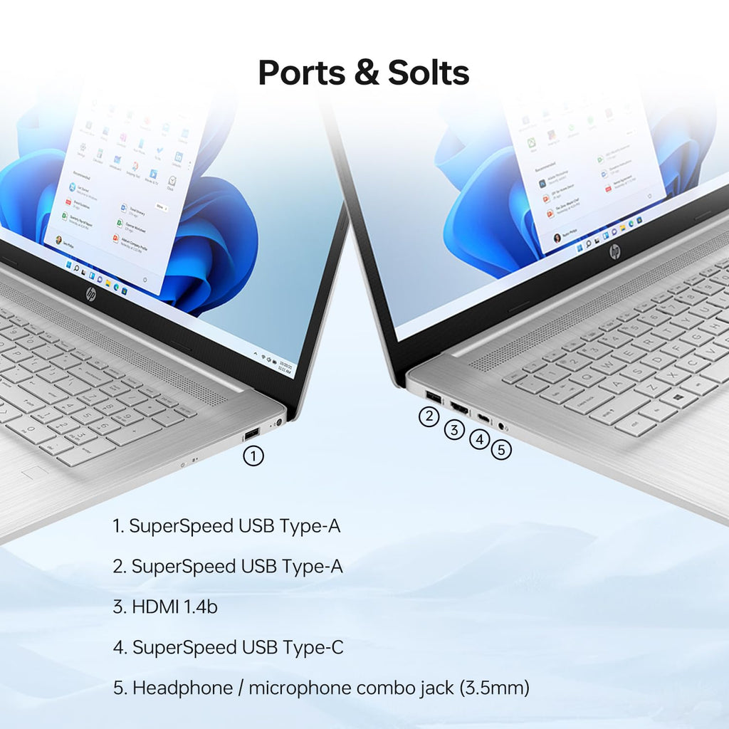 17.3" HD+ Touchscreen Laptop, Intel Core i7, 16GB RAM, 512GB SSD, Silver T624399