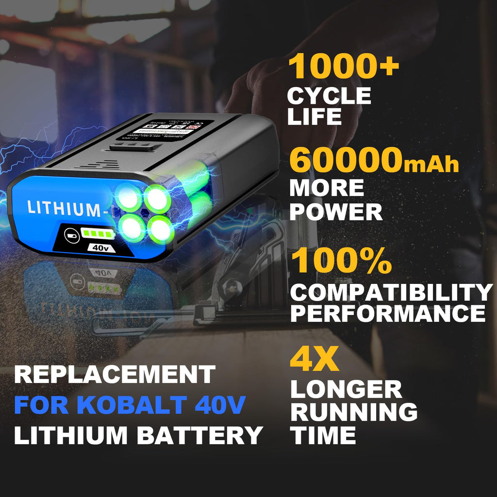 40V 6.0Ah Rechargeable Lithium Ion Battery C328929