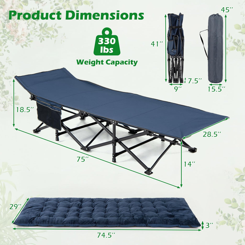 Camping Cot with Padded Mat E8221
