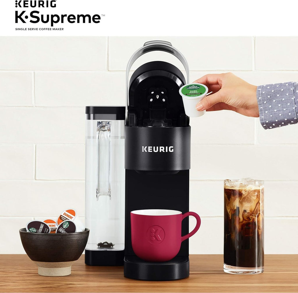 Single Serve K-Cup Pod Coffee Maker, 4 Brew Sizes, 66oz Removable Reservoir, Black Q901938