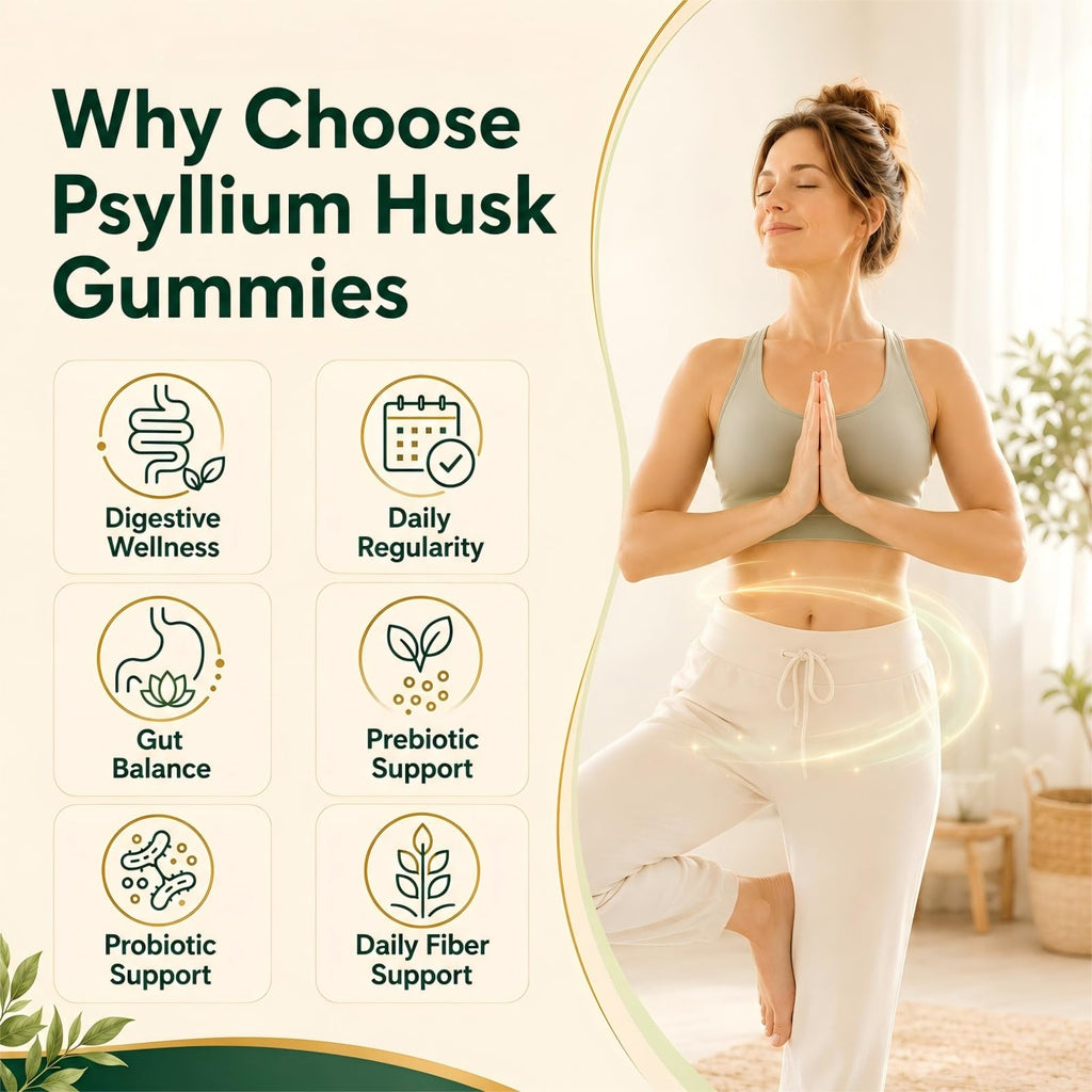 Sugar Free Psyllium Husk Gummies 2000mg 60 Count X9525