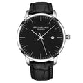 Men's 40mm Ultra Slim Leather Strap Quartz Analog Dress Watch T2890