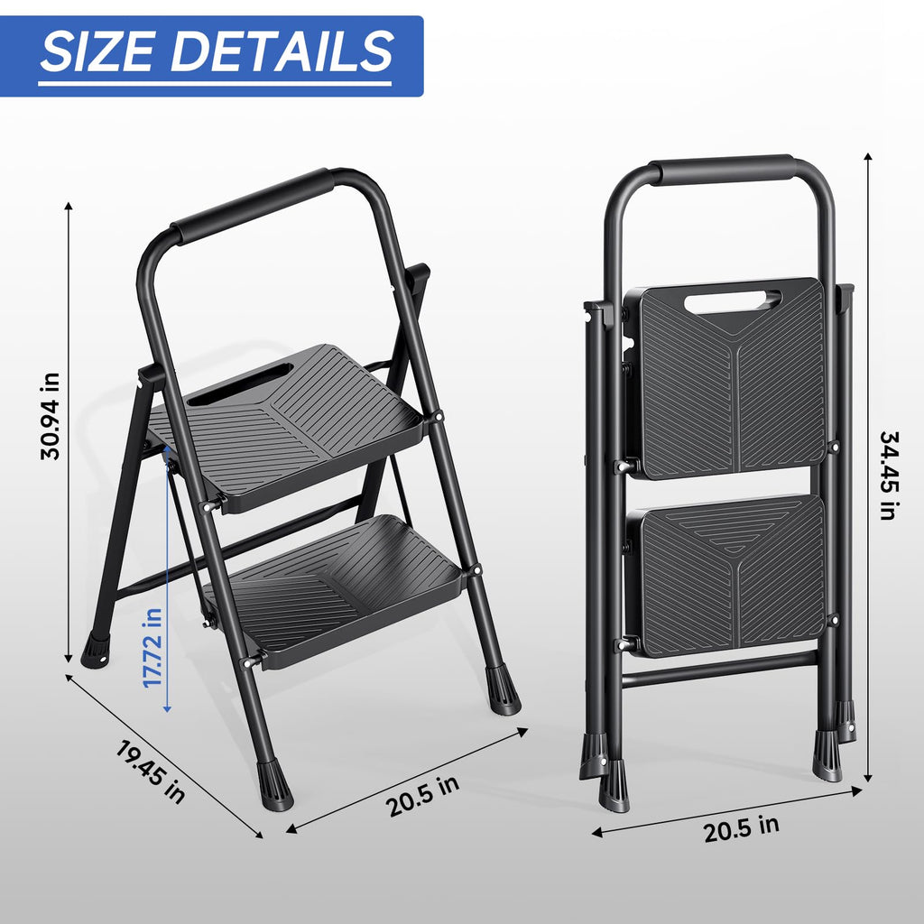 2 Step Ladder with Anti-Slip Pedals B832239