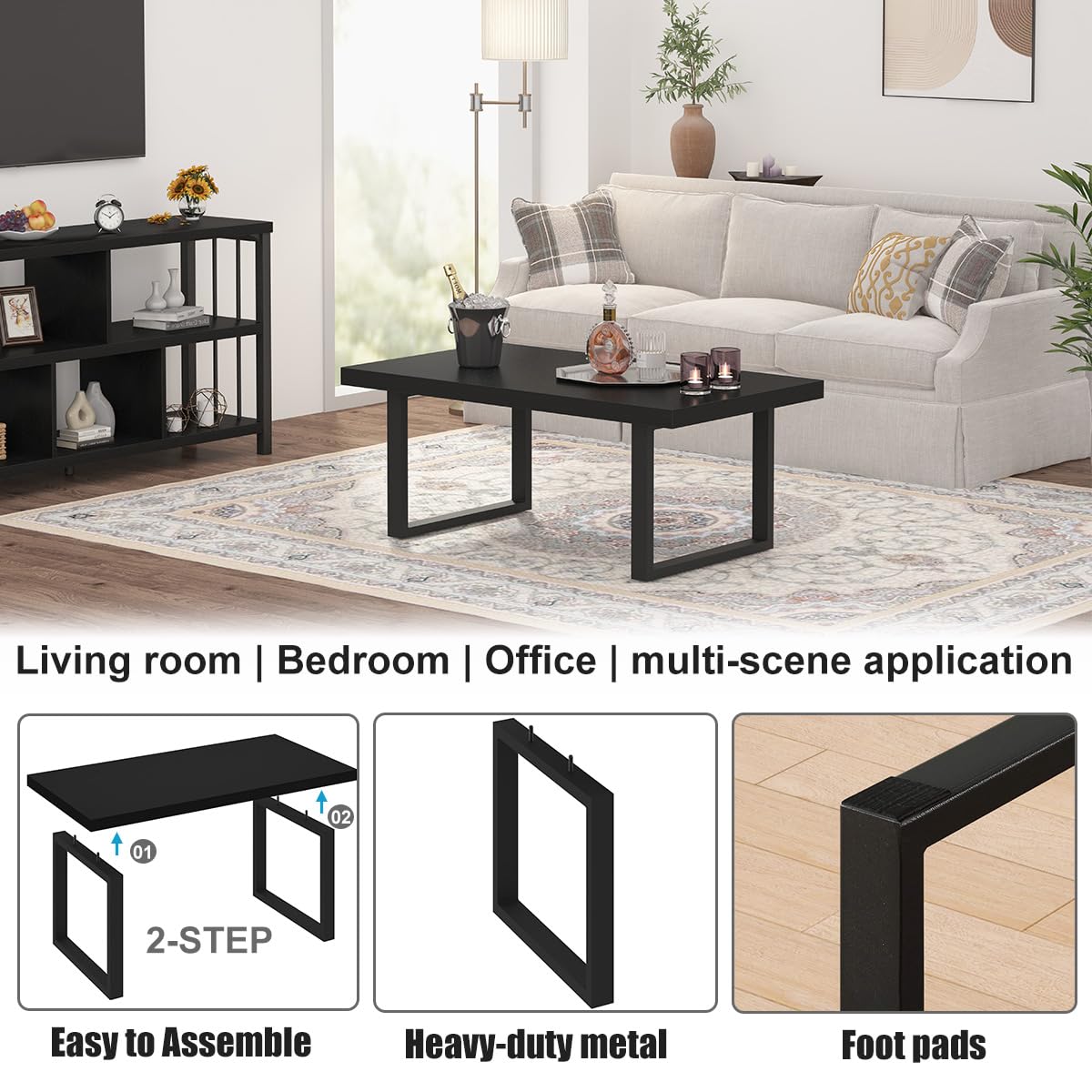 Black Wood Coffee Table F96511